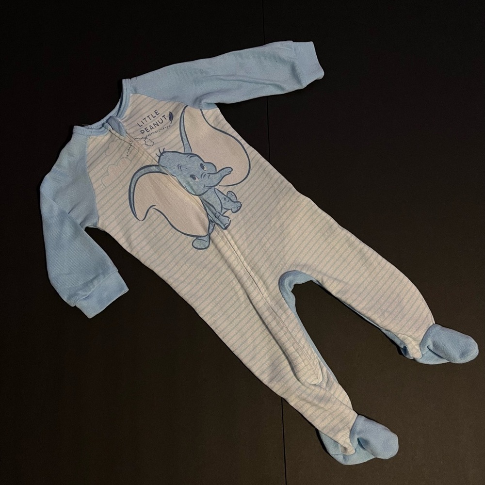 Disney Blue and White Dumbo Footie